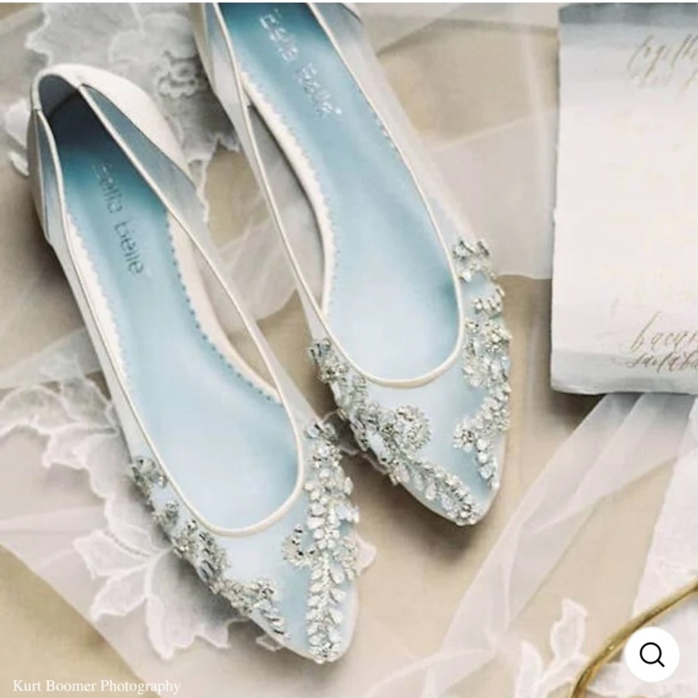 Embellished Crystal Flat Shoes For Wedding